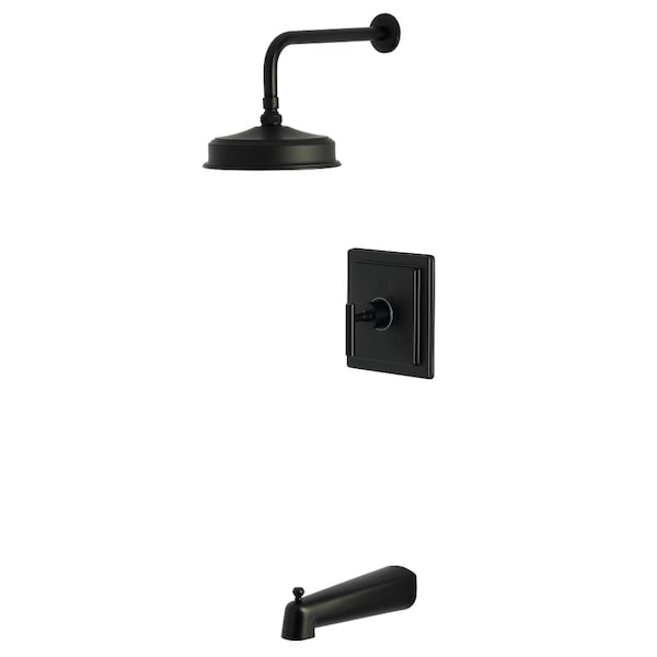 Kingston Brass Single-Handle Pressure Balanced Tub and Shower Faucet, Matte Black KB5890CML - main