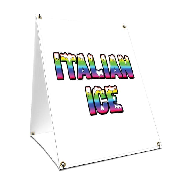 Signmission Italian Ice, 36 Inch x 24 Inch A-frame Yard Sign, Plastic Sign SBC-2436-Italian Ice - main