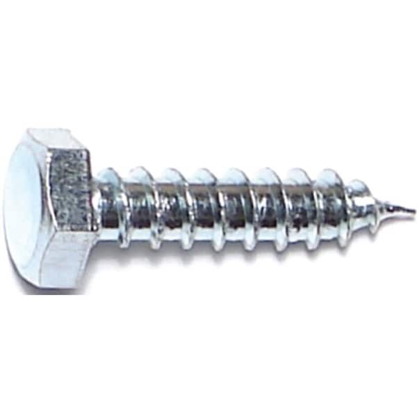 Midwest Fastener Lag Screw, 1/4 in, 1 in, Zinc Plated Hex Hex Drive 01285 - main