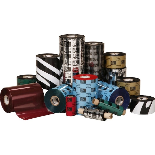 Zebra TT Ribbon, Wax, 4.02" x 1476', 1" Core 06000BK10245 - main