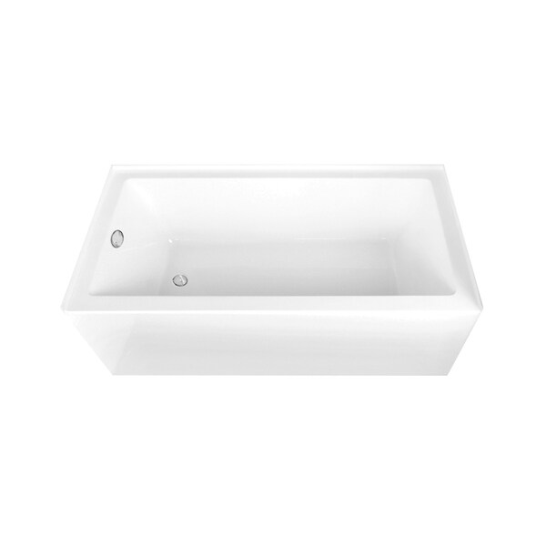 Kingston Brass 66-Inch Acrylic Rectangular 3-Wall Alcove Tub Combo with Waste and Overflow Drain, Left Hand Drain CVTAP663222L1 - main