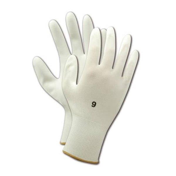 Magid Coated Gloves, 2 Abrasion Level, White, 8 12 PK JPS2-8 - main