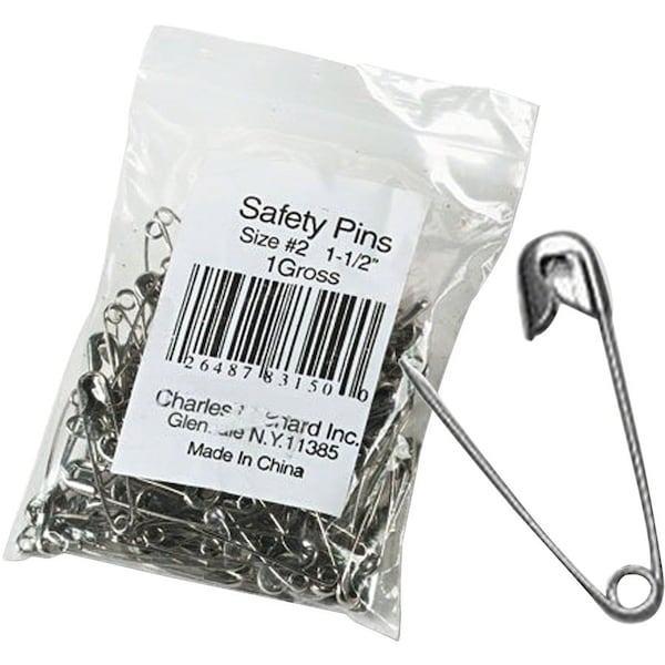 Cli Safety Pins, Gray, 144PK LEO83150 - main