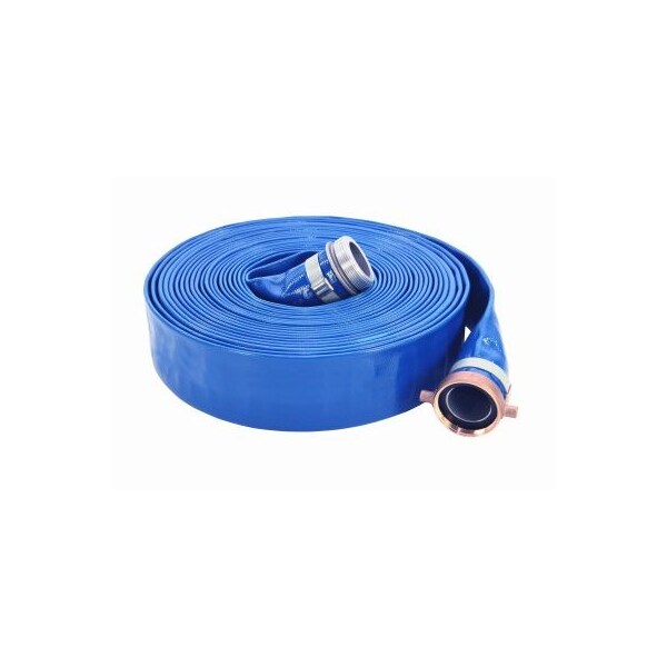 Abbott Rubber 1148-2000-50Npsh Discharge Hose, 2 In Id, 50 Ft L, Male X Female, Pvc, Blue 1147-2000-50 - main