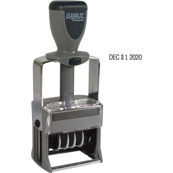 Shachihata Xstamper Classix Self-Inking Date Stamp, 10-Year Date Band, Black 40150 - main