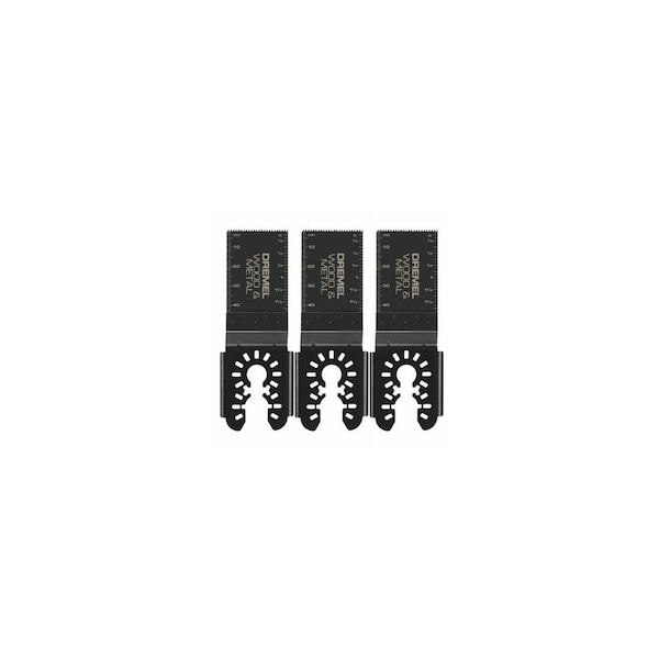 Dremel Oscillating Blade Set 1-1/4in L X 1-5/8in W Bi-Metal Flush Cut Blade Wood, 3PK MM482BU - main