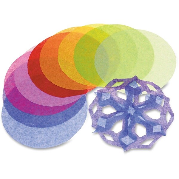 Roylco Tissue Circles, 4in, Assorted Colors, PK1440 R2172 - main