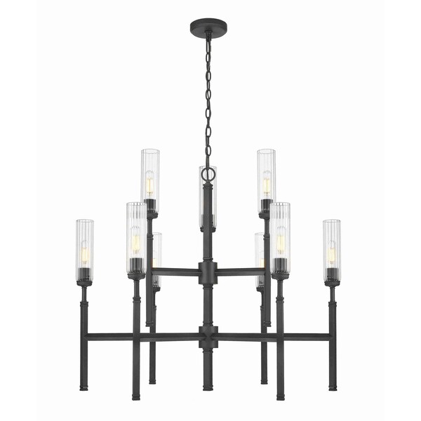 Z-Lite Esme Matte Black 9 Light Chandelier 3047-9MB - main