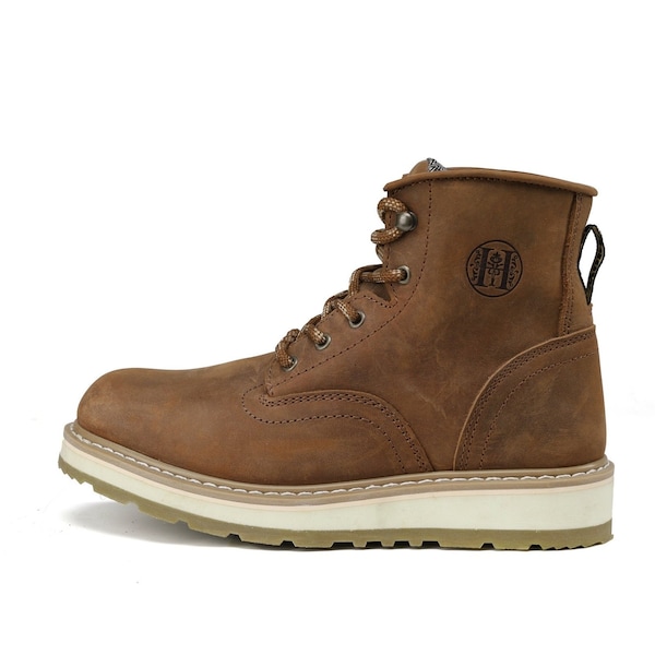 Handpoint Mens 6 in Soft Toe Work Boots-Water Resistant Full Grain Leather Safety Boots, ASTM EH Rated, 10.5 CK305D-10.5 - main
