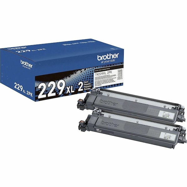 Brother High Yield Black Toner Cartridge, 2PK TN229XL2PK - main