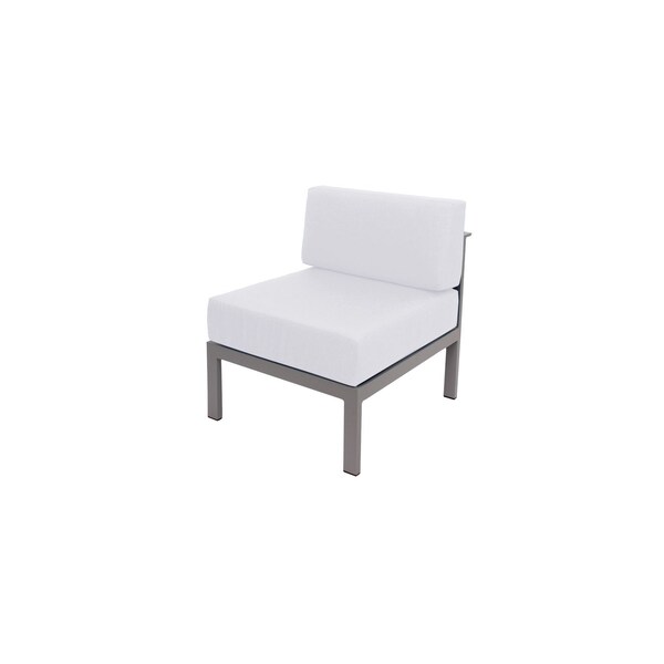 Bfm Seating Belmar Armless Middle Sofa Section with Sunbrella cushions, Soft Gray Frame PH6101SG-M-14091 - main