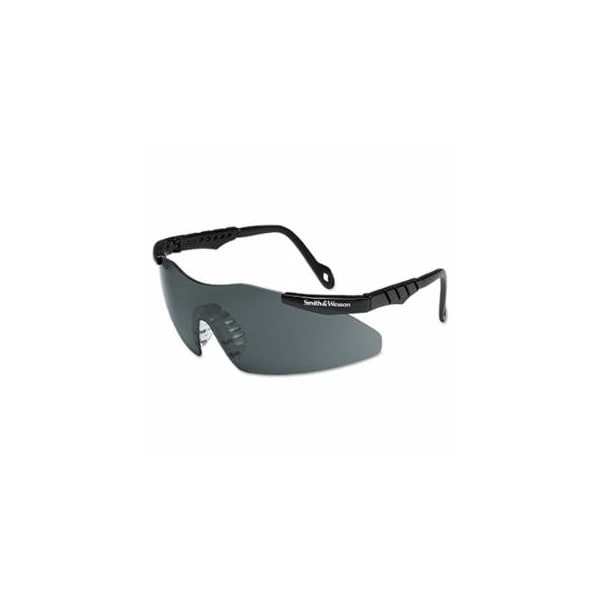 Smith And Wesson Magnum 3G Safety Glasses, Smoke Polycarbonate Lens, Uncoated, Black, Nylon, Small 412-19824 - main