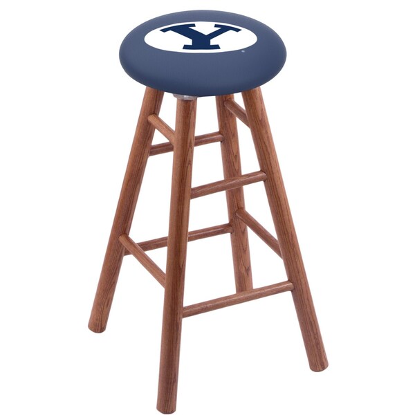 Holland Bar Stool Co Oak Bar Stool, Medium Finish, Brigham Young Seat RC30OSMed - main