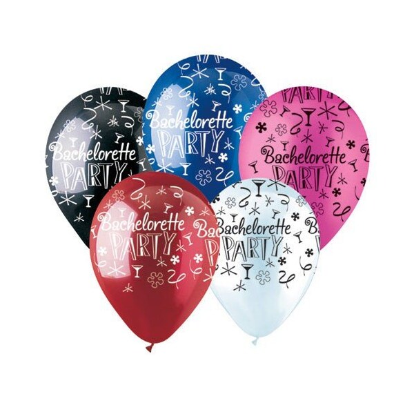Loonballoon Bachelorette Balloons, 12 inch ALL-ROUND BACHELORETTE PARTY 50 Pack LOON-LAB-950046-C - main