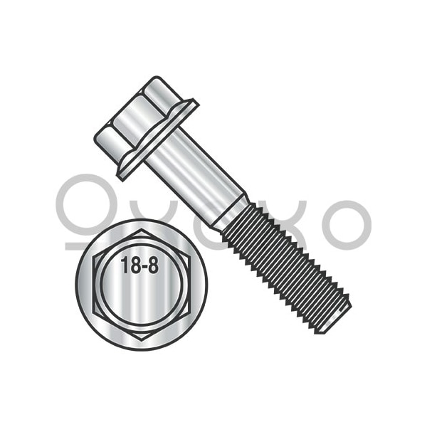 Oxoxo 5/16-18X1 Hex Head Flange Non Serrated Frame Bolt IFI-111 2002 18-8 Stainless Steel, 500PK 457330 - main