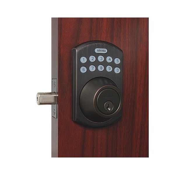 Lockey Usa Electronic Keyless Deadbolt, Remote Capable, E915, Oil Rubbed Bronze E915OIL - main