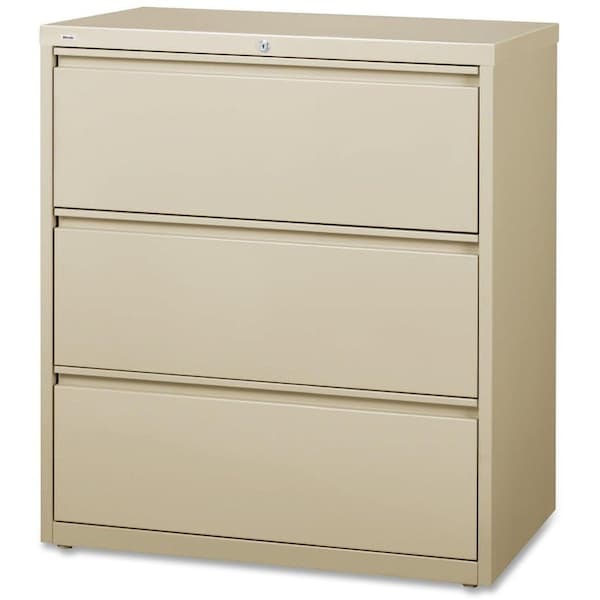 Hirsh 30 in W 3 Drawer Lateral File Cabinet, Putty, A4/Legal/Letter 14973 - main