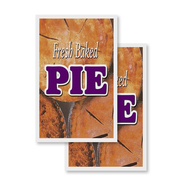 Signmission Fresh Baked Pie, Vinyl Decals Only 24 Inch x 36 Inch, Vinyl Decal, 2PK DSB-2436-2PACK-Fresh Baked Pie - main