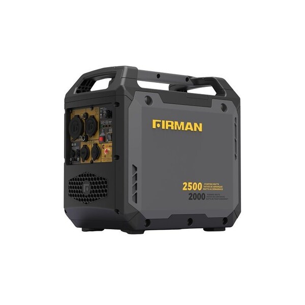 Firman Portable Inverter Generator with CO Alert, 120 V, 2500 W Output, Gasoline, 1.1 gal Tank, Recoil W02081 - main