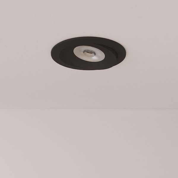 Vidalite Inspira 3 in. Black Gimbal Integrated LED Canless Recessed Lighting Kit, 5CCT, 12W, 1000LM, ETL CE1009425 - main
