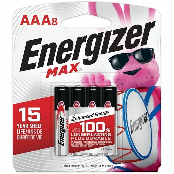 Energizer Max AAA Alkaline Battery, 8PK E92MP-8 - main