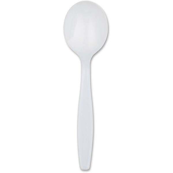 Dixie Plastic Cutlery, Heavyweight Soup Spoon, White, 1000PK SH217 - main