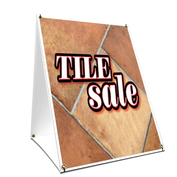 Signmission Tile Sale, 36 Inch x 24 Inch A-frame Yard Sign, Plastic Sign SBC-2436-Tile Sale - main