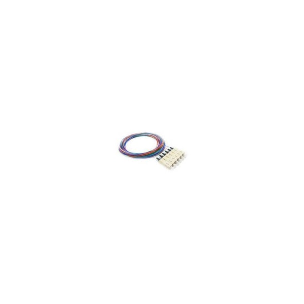 Cable Wholesale 6 Strand Fiber Pigtail, OM2 - 50/125, Multmode Black Boot SC/PC connectors, 3 meter 15F1-30006 - main