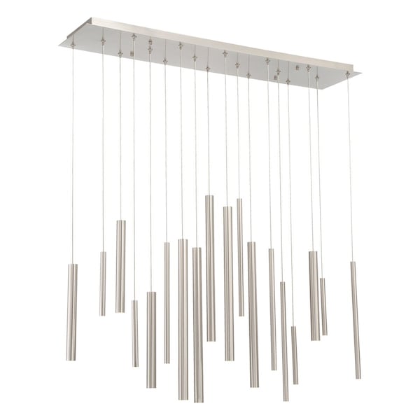 Eurofase Santana Contemporary LED Chandelier, 18-Light, 900 Lumens, Satin Nickel/Satin Nickel 31446-023 - main