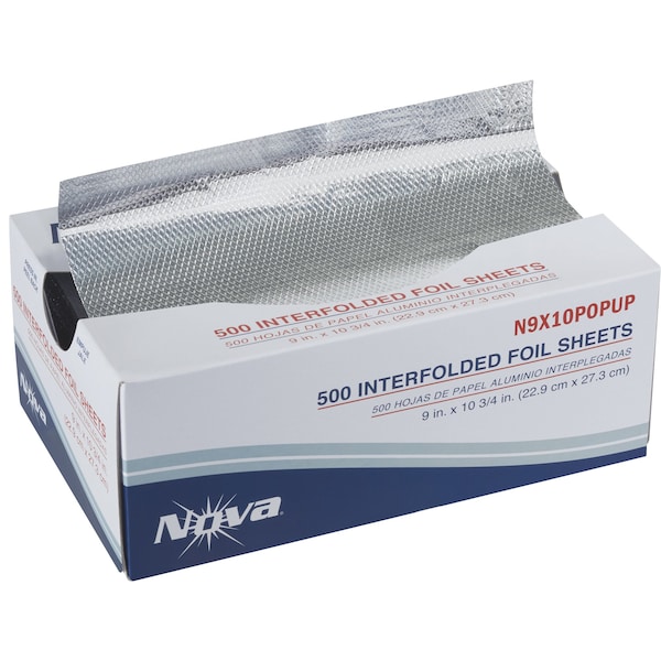 Non-Branded Aluminum Foil Pop-Up Sheets - 9 x 10 3/4in, 500PK AFS0910 - main