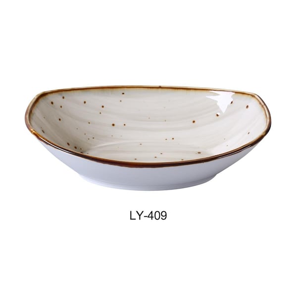 Yanco Lyon 9 in. Oval Bowl, Reactive Glaze - 20 oz, 12PK LY-409 - main