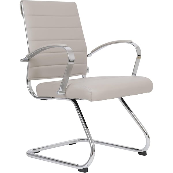 Leisuremod Benmar Modern Office Chair with Faux Leather Sled Base Task Chair & Arms BGO19TL - main