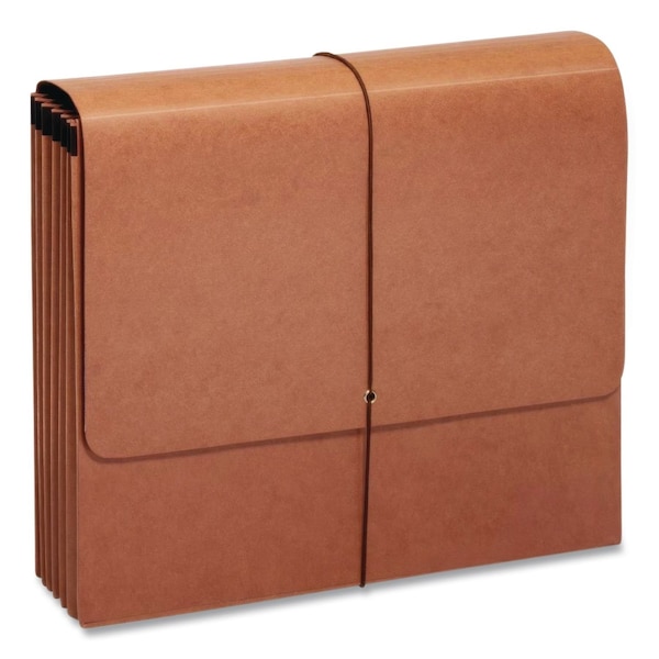 Pendaflex Moisture-Resistant Expanding Wallet, 5.25" Exp, 1 Section, Elastic Band Closure, Letter, Brown, 10PK 1073G-OX - main