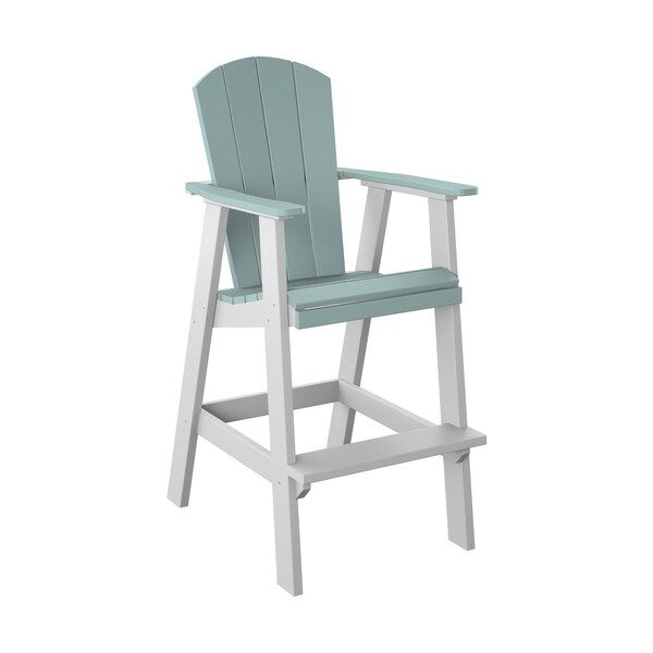 Polybird BALCONY CHAIR "BAR HEIGHT". SAGE AND WHITE POLYBIRD P4-B - main