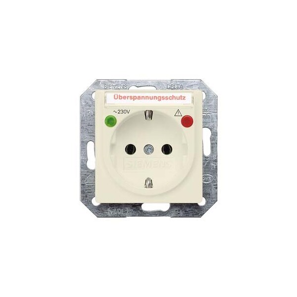 Siemens I-SYSTEM ELECTRIC WHITE SCHUKO SOCKET OUTL. 10/16A 250V W. SCREWLESS TERMINALS 5UB1565 - main