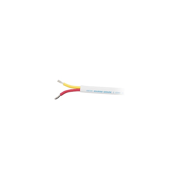 Ancor Marine Grade Tinned Duplex Safety Cable Red and Yellow With White Jacket, 16/2 Flat, 250 ft 124725 - main
