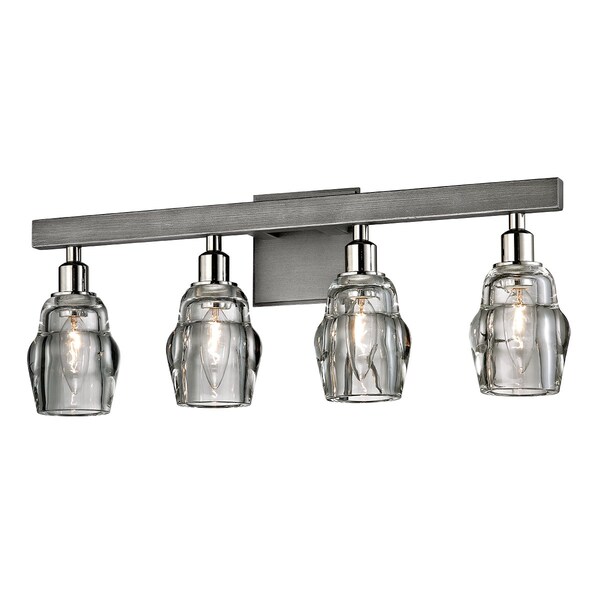 Troy Lighting Citizen 4 Light Bath And Vanity 22.75 In. Graphite And Polished Nickel B6004-GRA/PN - main