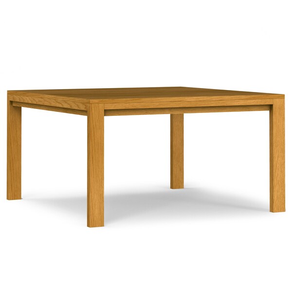 Homeroots 54" Oak Wood Frame Base Square Dining Table 640687 - main