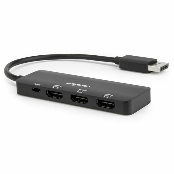 Rocstor DISPLAYPORT 1.4 TO TRIPPLE HDMI 4K ADAPTER WITH MST - DP 1.4 TO 3X HDMI 4K - DUA Y10A314-B1 - main