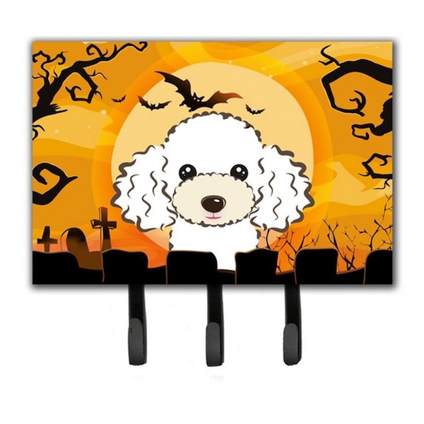 Carolines Treasures Halloween White Poodle Leash and Key Holder BB1815TH68 - main