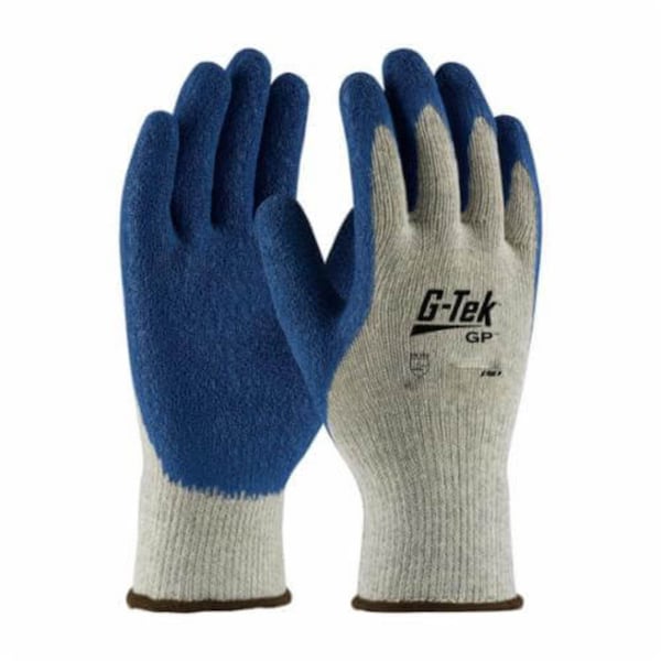 G-Tek Premium Grade General Purpose Gloves, Coated, Seamless Style, X-Large, Latex Palm, Blue/Gray 39-C1300/XL - main
