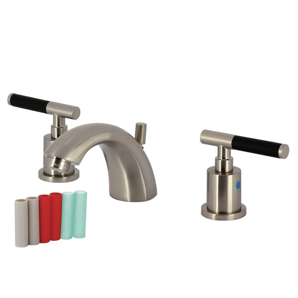 Kingston Brass Mini-Widespread Bathroom Faucet with Pop-Up Drain, Brushed Nickel KB8958CKL - main