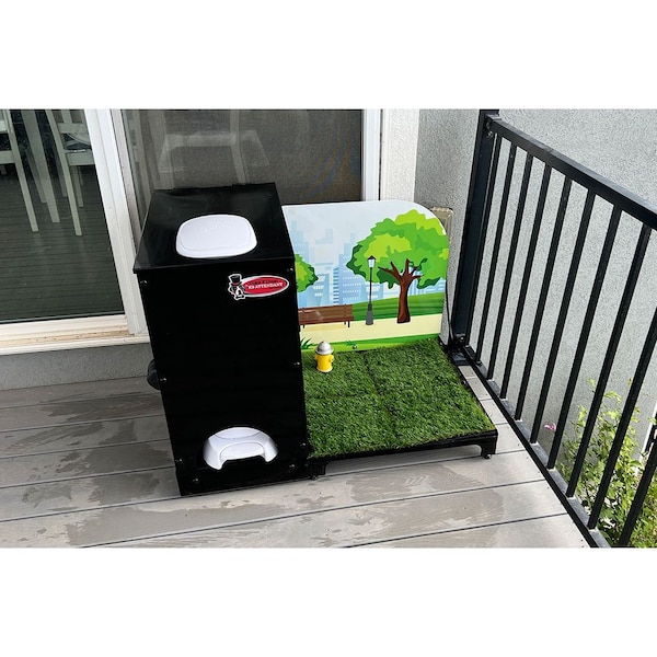 K9 Kennel Store 2ft X 2ft Quick N Clean Potty Station W/Steel Potty Attendant and Pee Guard 2X2PS-PA-PG - main