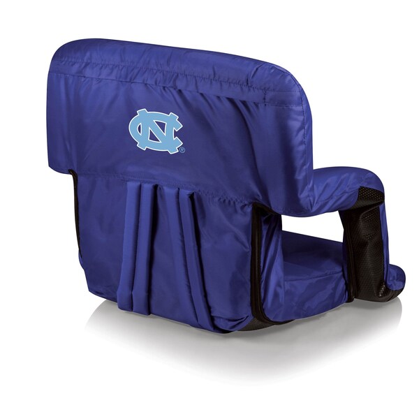 Picnic Time Family Of Brands NCAA North Carolina Tar Heels Ventura Reclining Stadium Seat with Back Support - Beach Floor Chair 618-00-138-414-0 - main