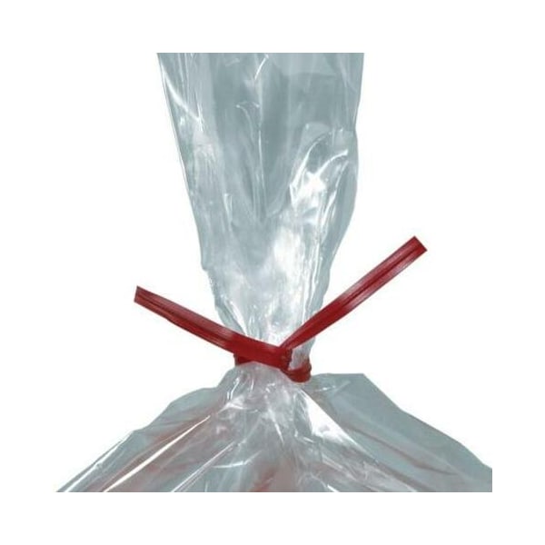 Box Packaging Plastic Twist Ties, 8"L x 5/32"W, Red, 2000/Pack PLT8R - main