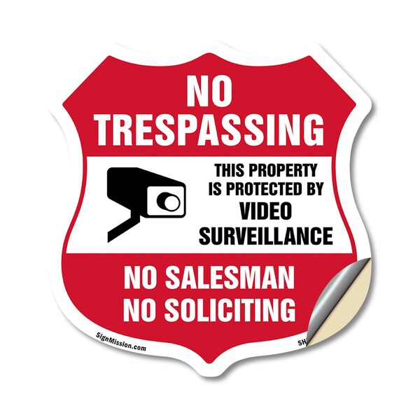 Signmission No Trespassing Sign This Property Is Pro, 18 Inch X 18 Inch, Vinyl Decal SHI-D-18-425 - main