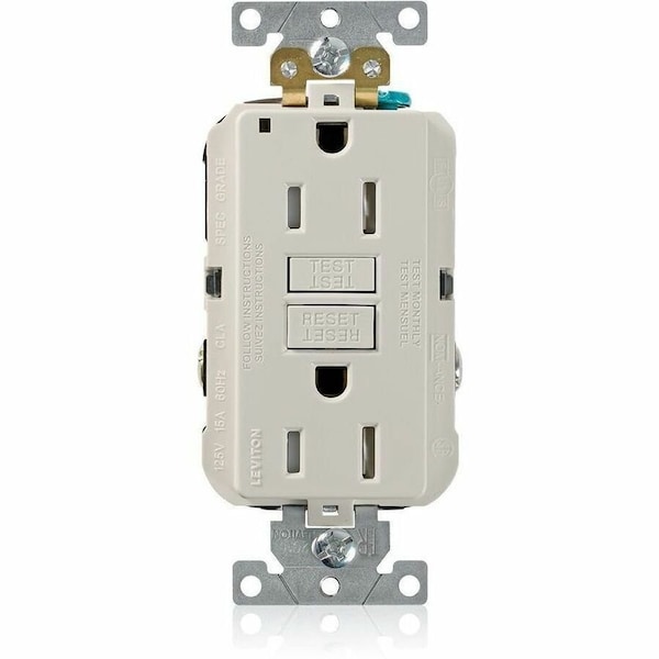 Leviton SmartlockPro GFCI 15A TR Ind Gr Lt Al G5262-TT - main