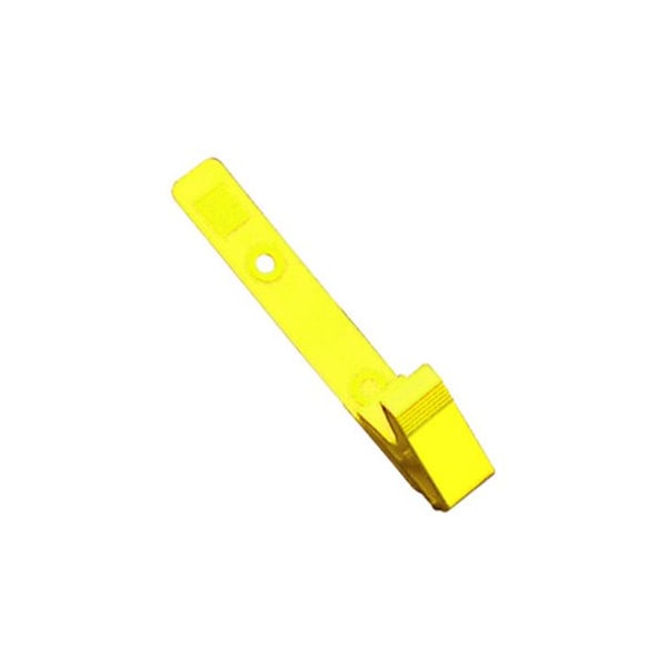 Brady STRAP CLIP, YELLOW, 3 1/8in 79MM, PLASTIC KNURLED THUMB-GRIP W/DELRIN STRAP 2115-2009 - main