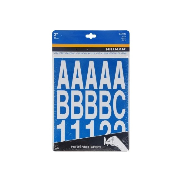 Hillman 2" Wht Numb/Letter Set 847008 - main