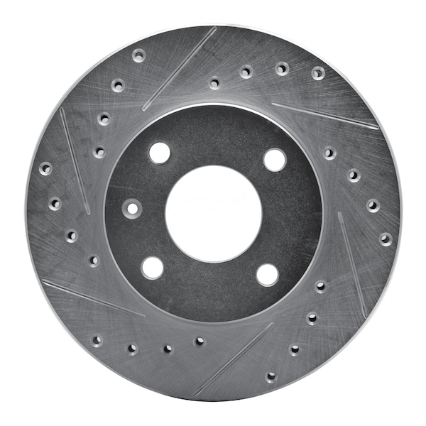Dynamic Friction Co DFC Brake Rotor - Drilled and Slotted - Silver 631-57000L - main